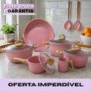 Jogo de Panelas Imperial™ em Cerâmica Premium com Tampas de Vidro Temperado