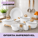 Jogo de Panelas Imperial™ em Cerâmica Premium com Tampas de Vidro Temperado